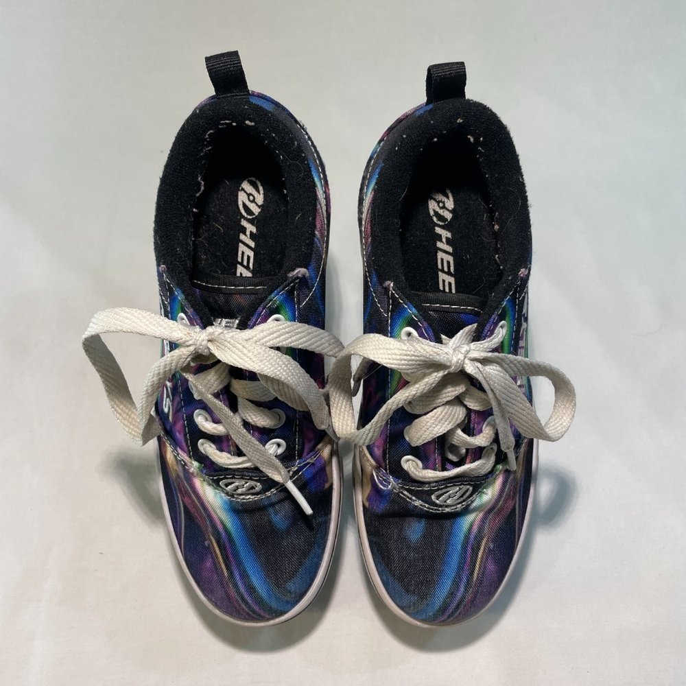 Heelys Multi Galaxy Sneakers, Black, Youth Size 2 - Picture 2 of 8